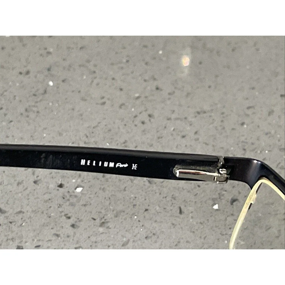 Helium Paris 4175 SMBLK Black Rectangular Eyeglasses Frames ONLY 54-17-140